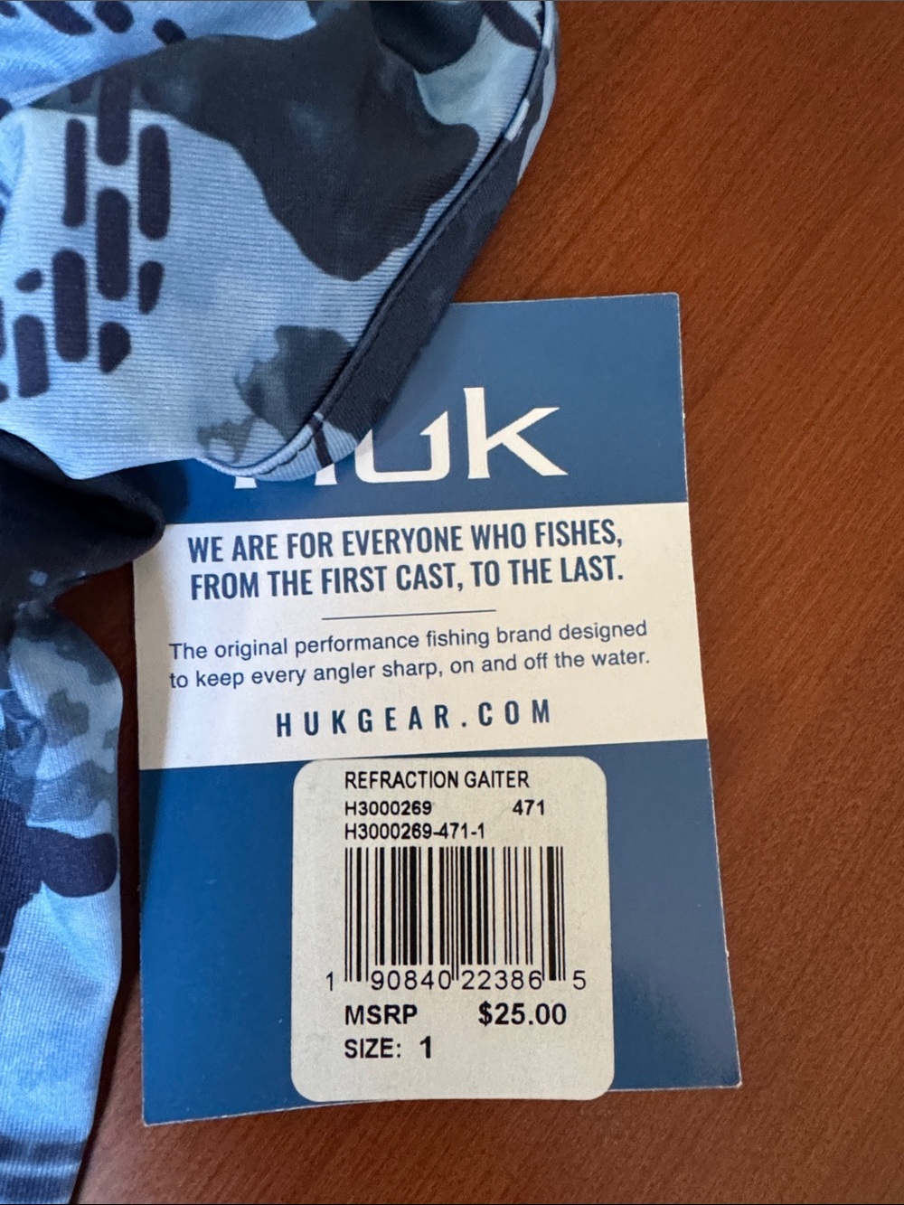 HUK Fishing Men's Pursuit Neck Gaiter, Face Protection With Blue Sun Protection - Picture 3 of 3